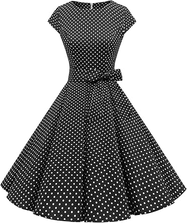 Women's Vintage Cocktail Party Dress 1950s Retro Rockabilly Prom Dresses Size L